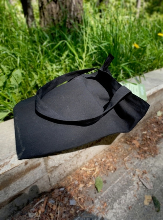 Шоппер "Школяр" черный на молнии фото в интернет-магазине швейной фабрики "Нарпи"